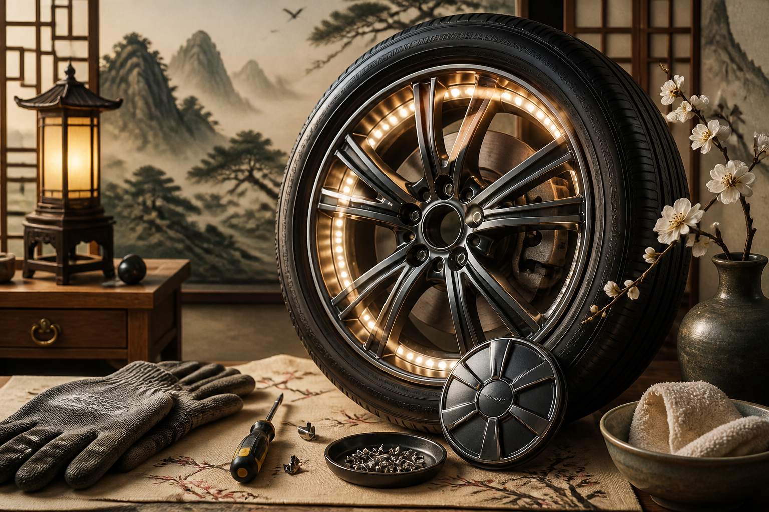 福特金牛座轮毂灯拆卸法
