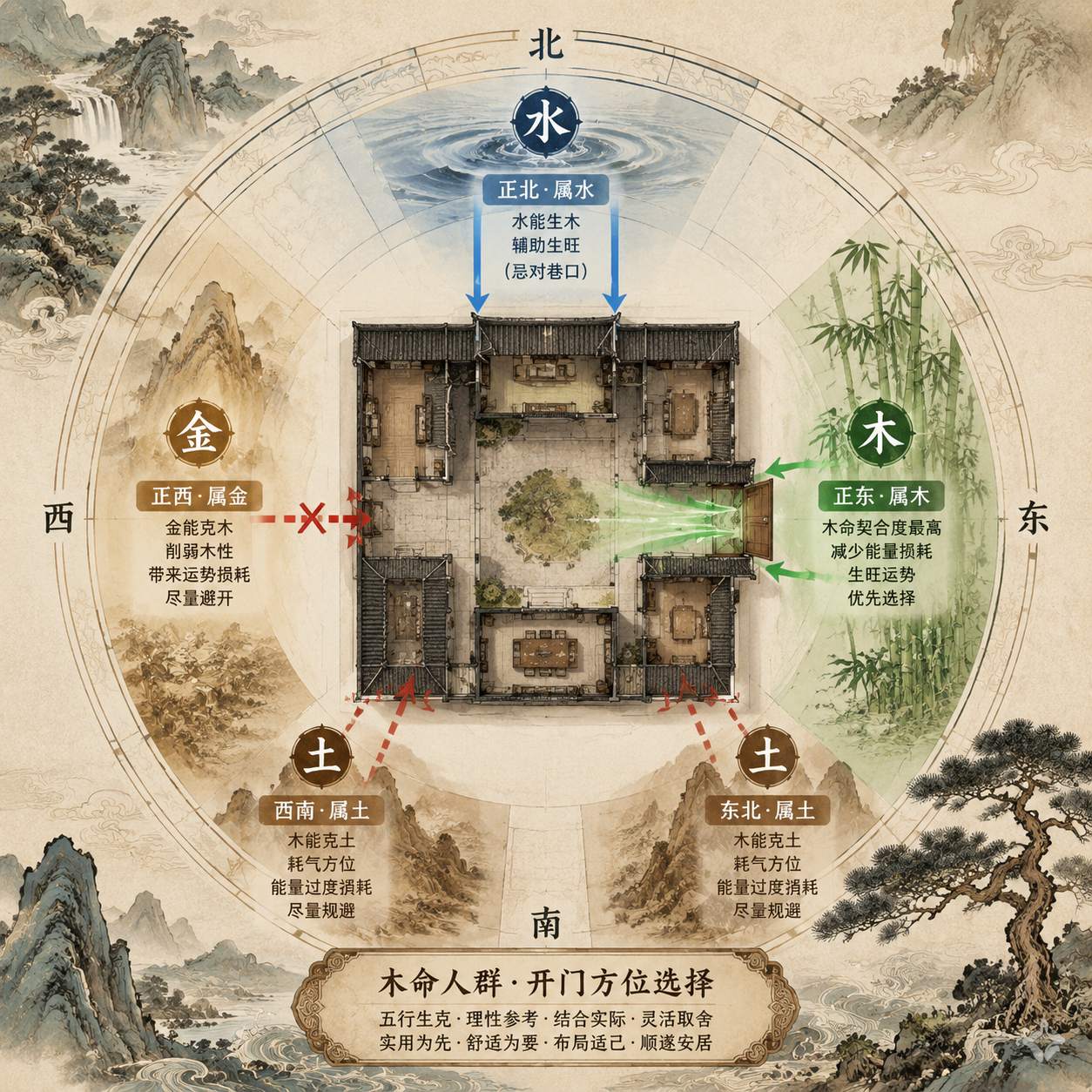 木命开门方位解析