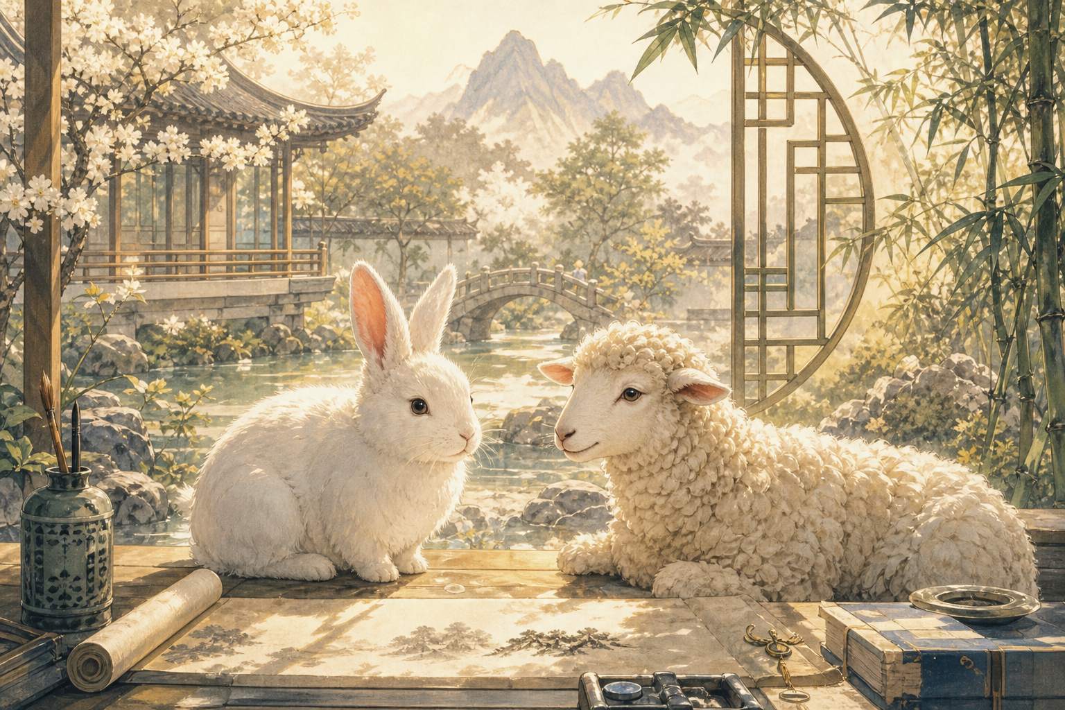 属兔与属羊合作