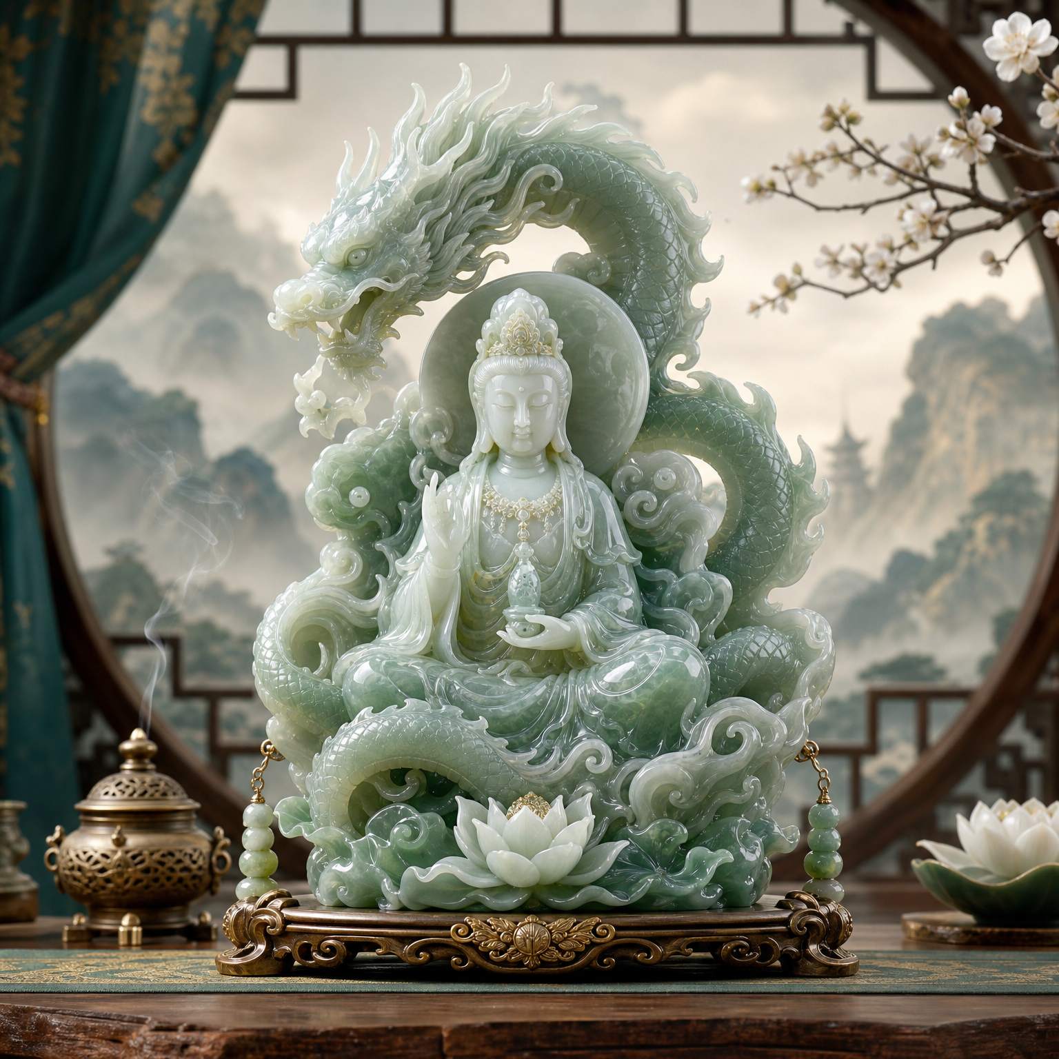 属龙者宜戴玉龙观音